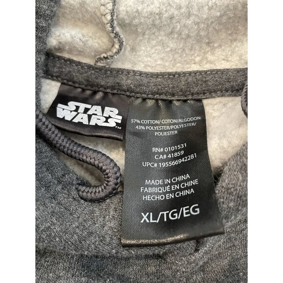 Star Wars Sweatshirt Hoodie XL Grogu Baby Yoda The Mandelorian Disney Adult Grey - Picture 5 of 6